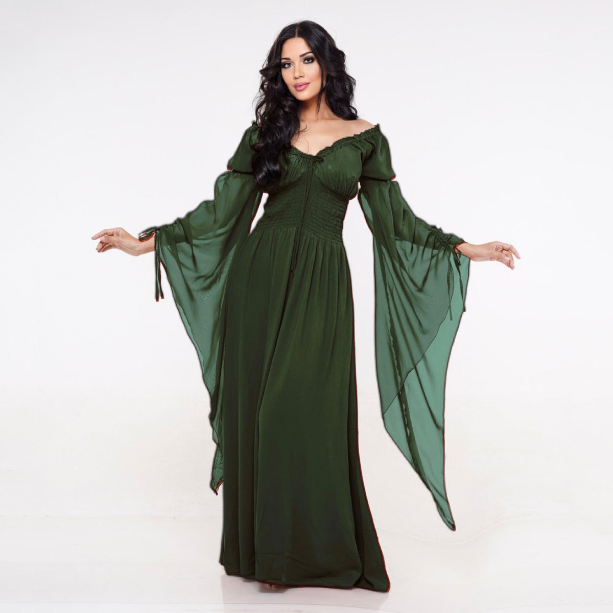 Helena Renaissance Flowing Sleeve Romantic Maxi Dress