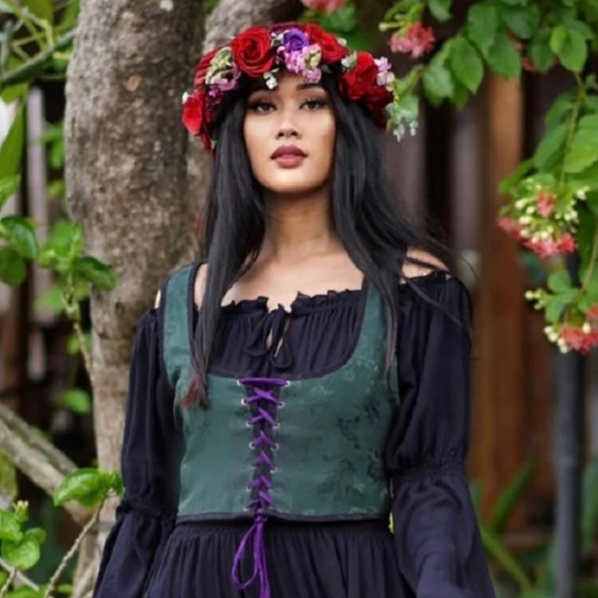 Emberlynn Ren Faire Lacing Vest Renaissance Corset Top
