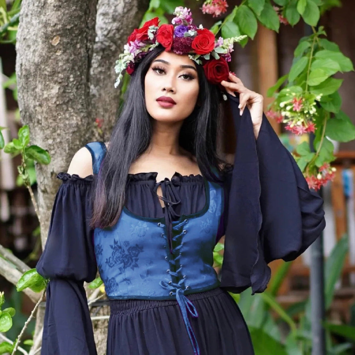 Emberlynn Ren Faire Lacing Vest Renaissance Corset Top