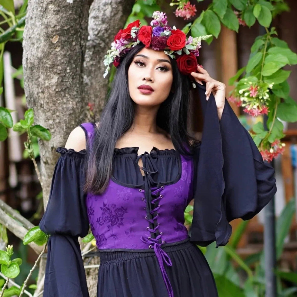 Emberlynn Ren Faire Lacing Vest Renaissance Corset Top