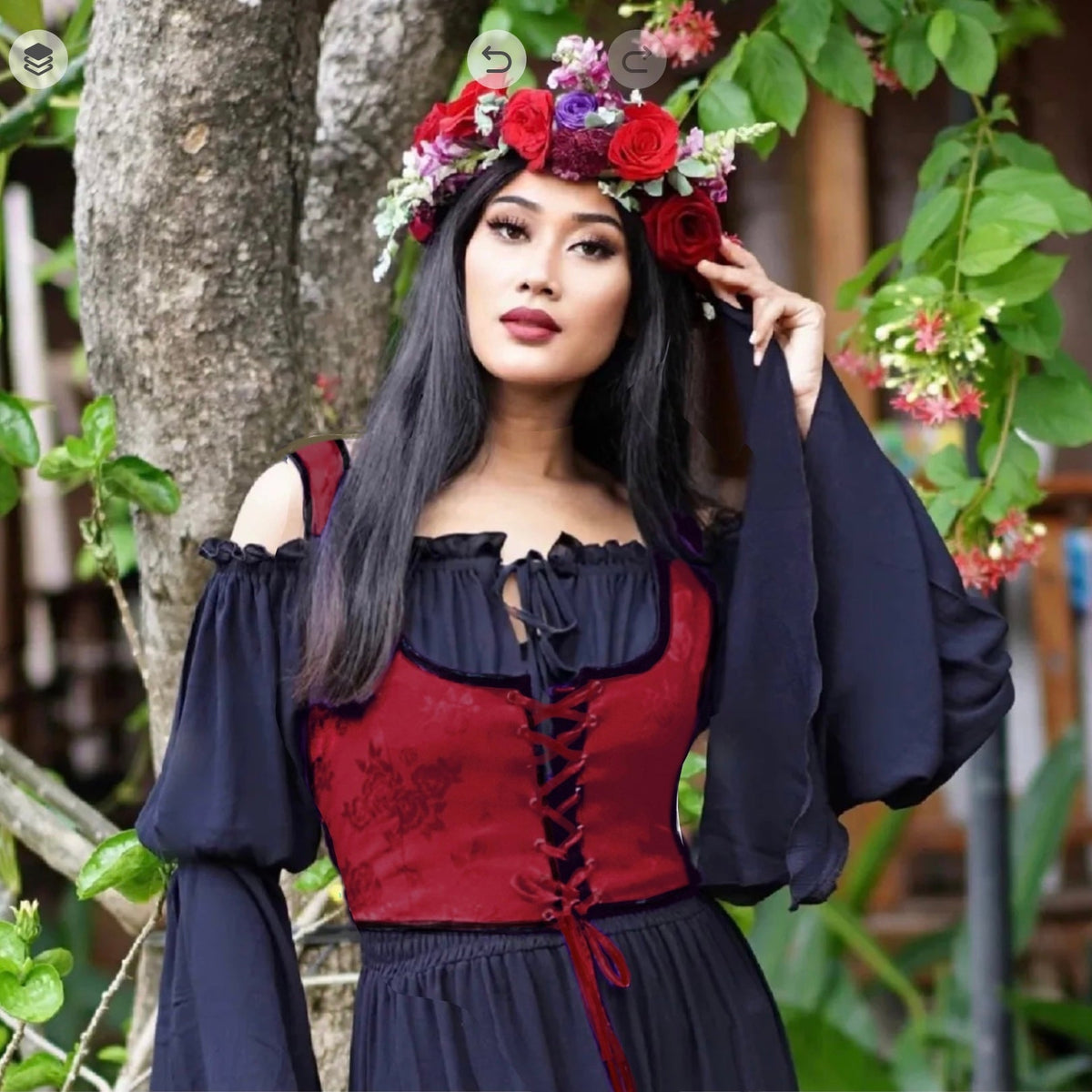 Emberlynn Ren Faire Lacing Vest Renaissance Corset Top