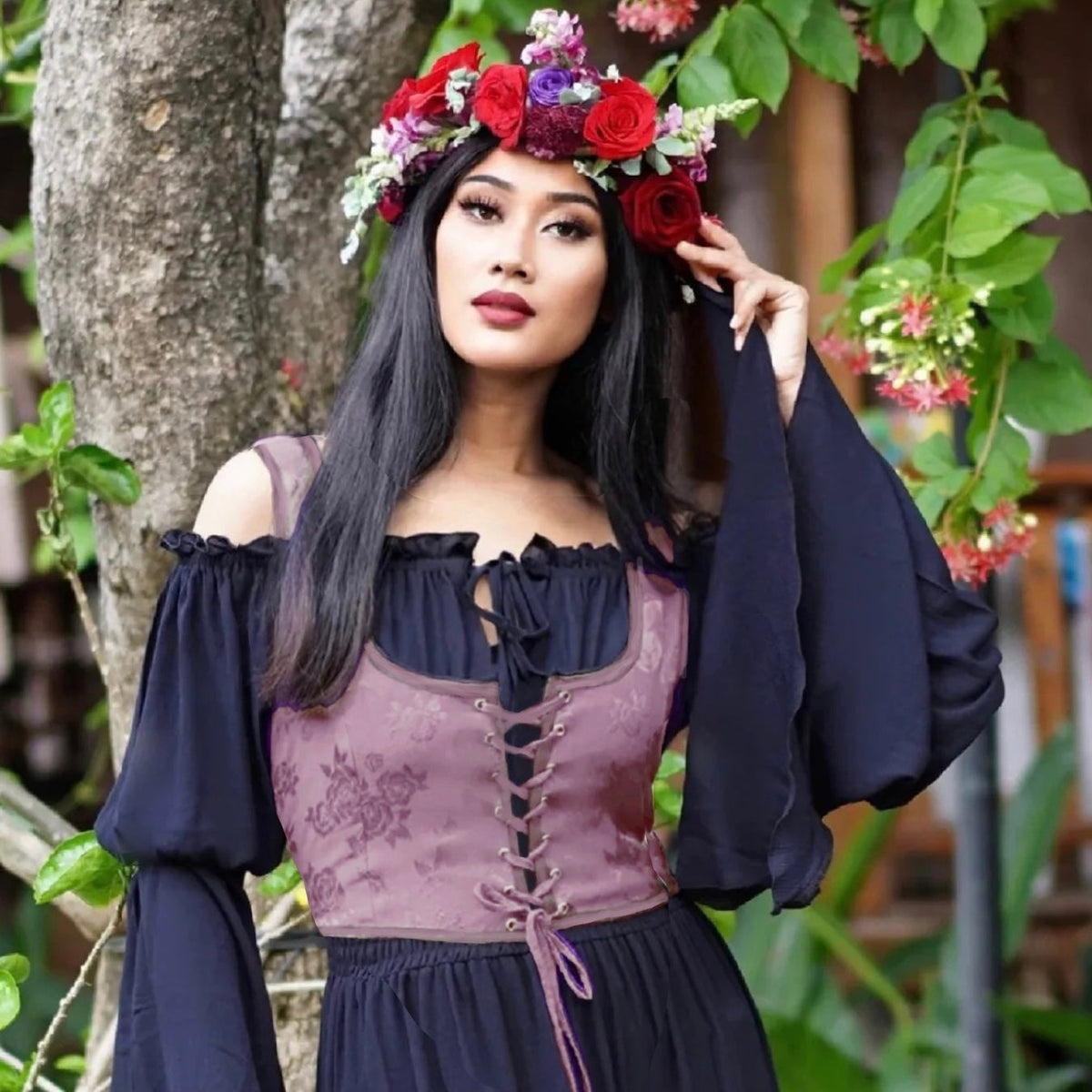 Emberlynn Ren Faire Lacing Vest Renaissance Corset Top