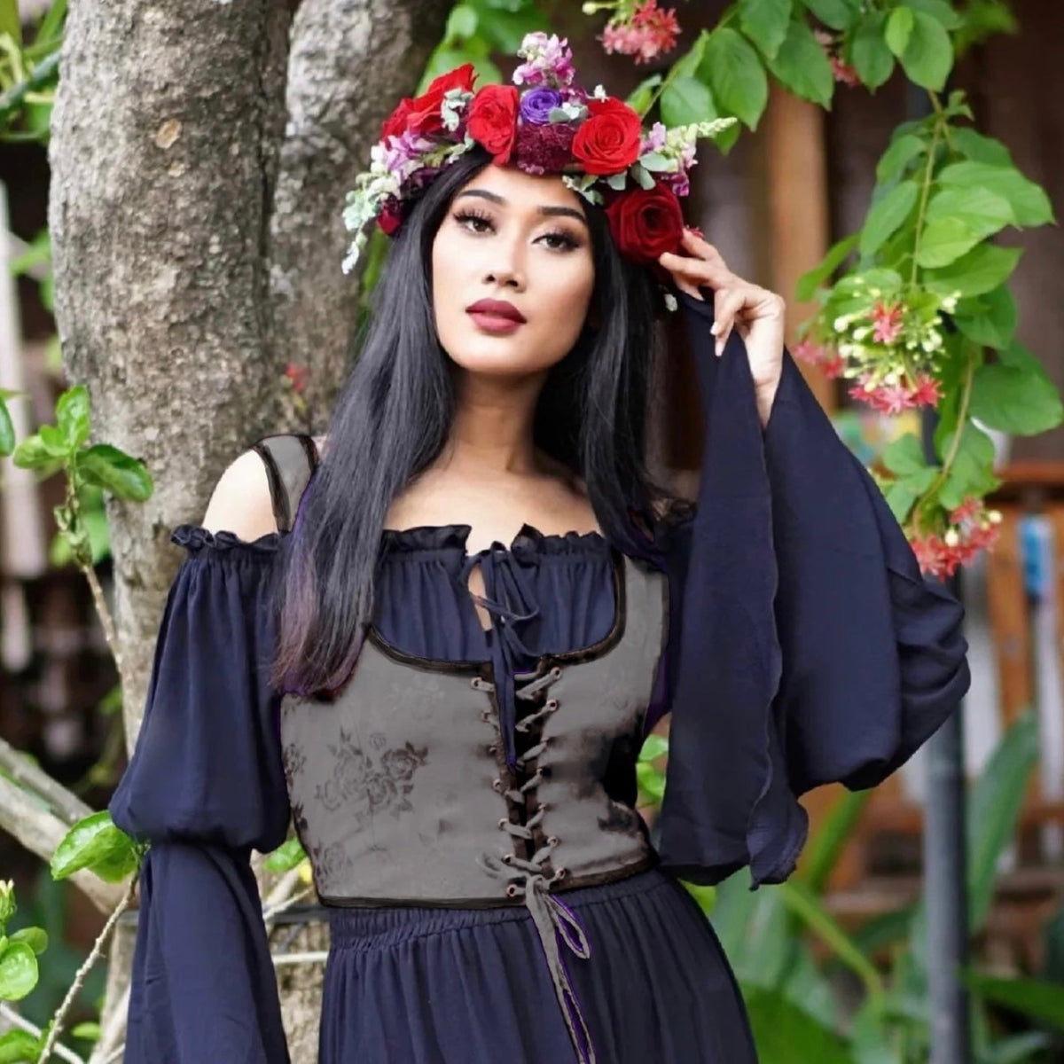 Emberlynn Ren Faire Lacing Vest Renaissance Corset Top