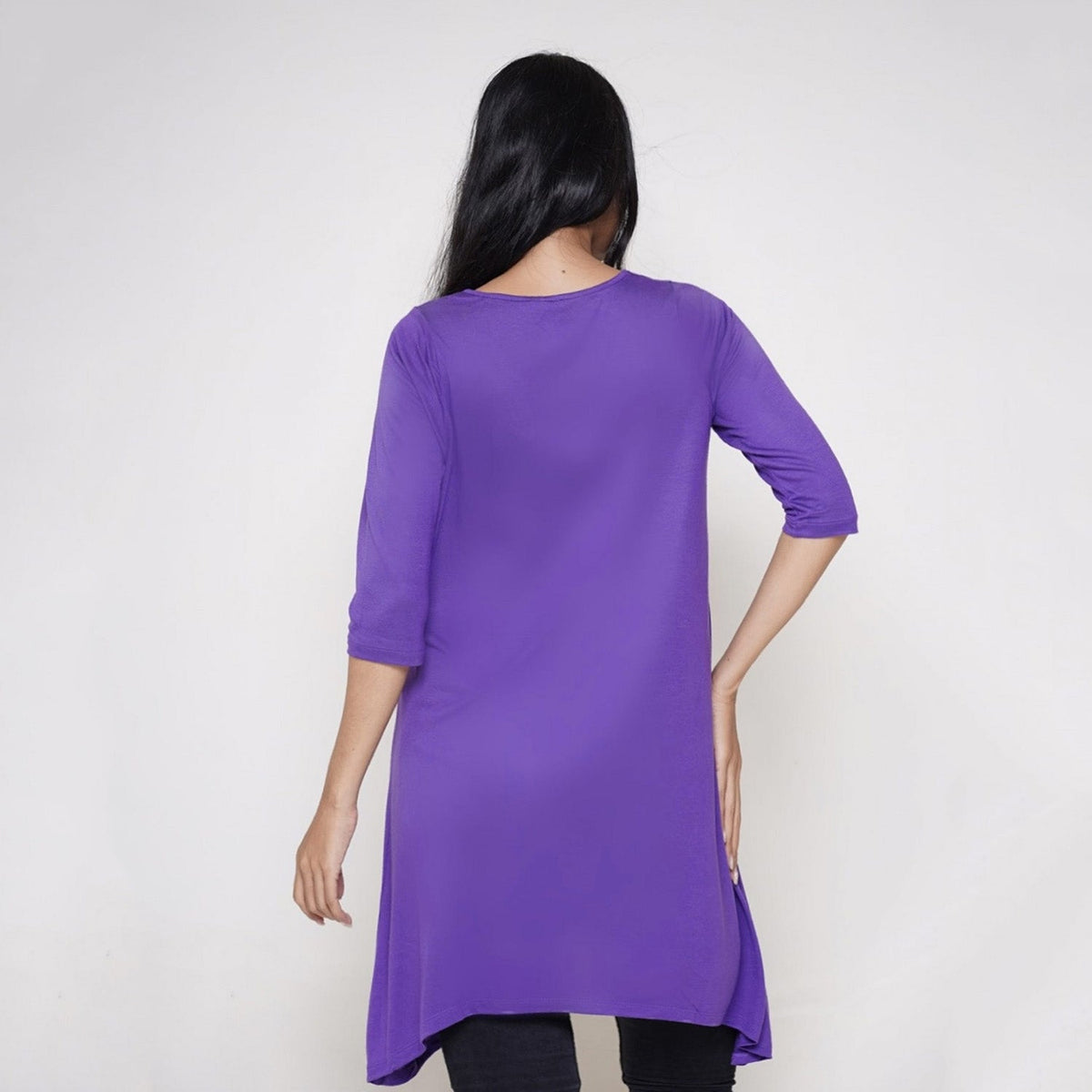 April Stretch Jersey A Line Bohemian Blouse
