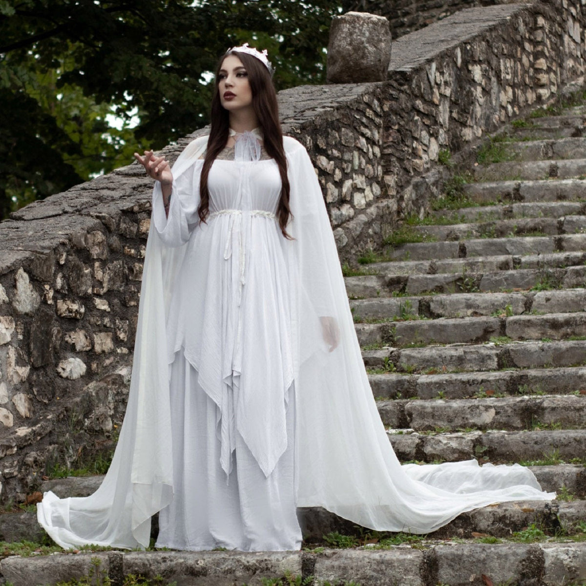 Emberlynn Medieval Renaissance Fantasy Hooded Cloak