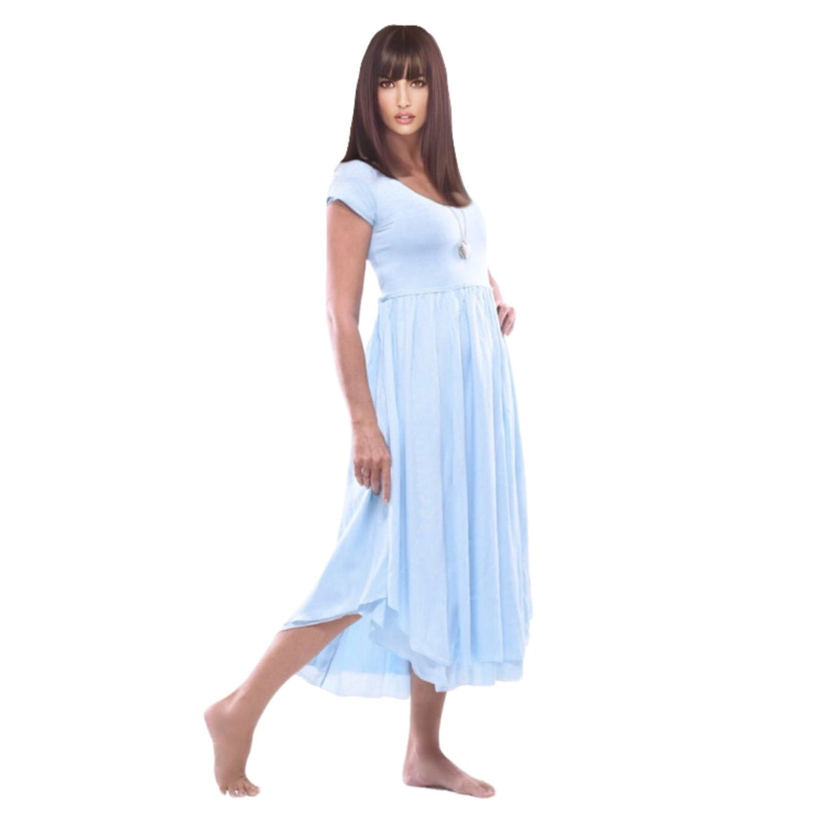 Saylor Cottagegoth Boho Pagan Jersey Midi Dress