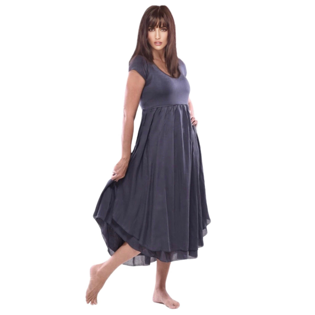 Saylor Cottagegoth Boho Pagan Jersey Midi Dress