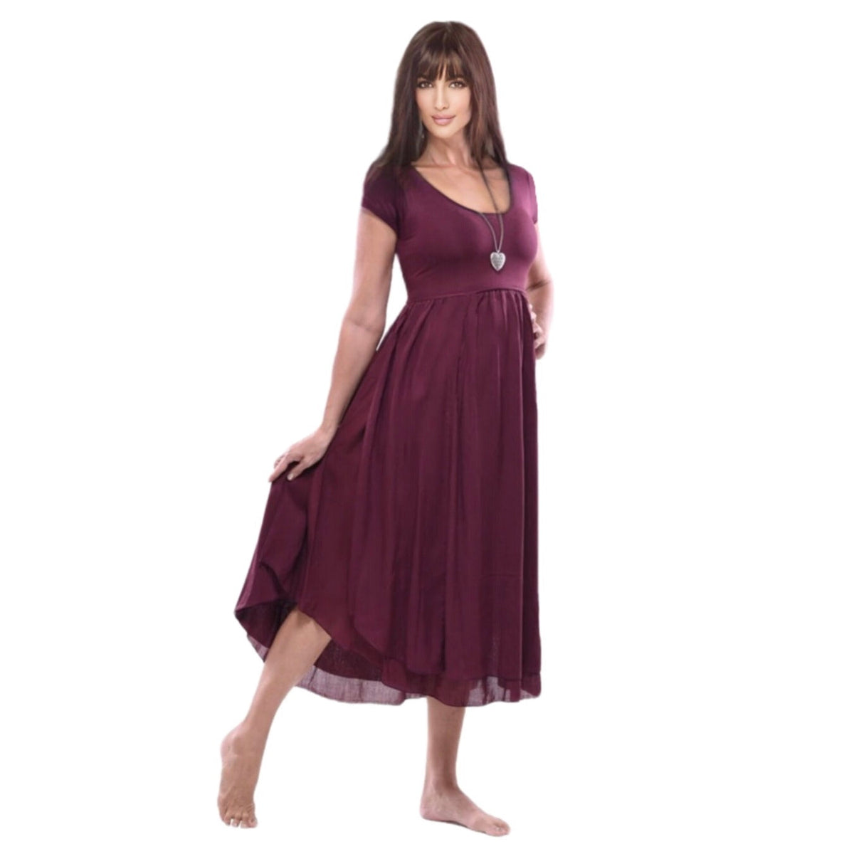 Saylor Cottagegoth Boho Pagan Jersey Midi Dress