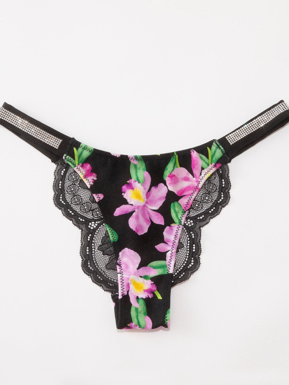 Lace Print Dazling Diamond Panties