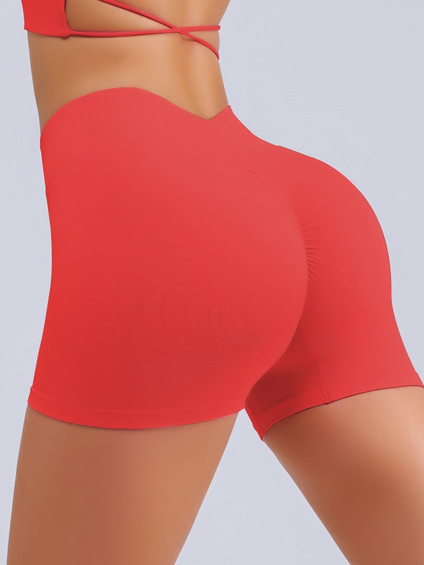 Deep V Back Scrunch Bum Seamless Shorts