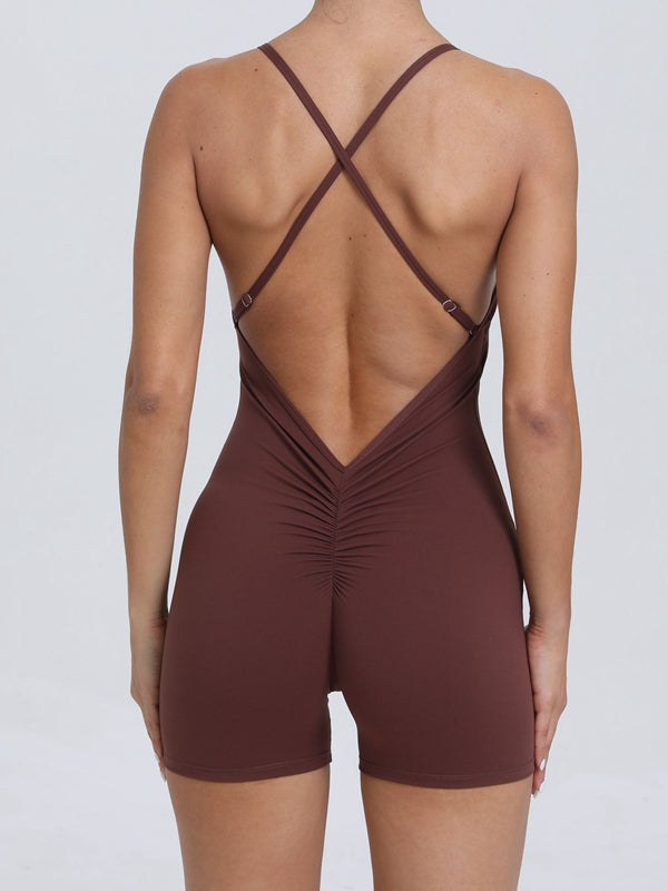 Cross Back Scrunch Bum Romper