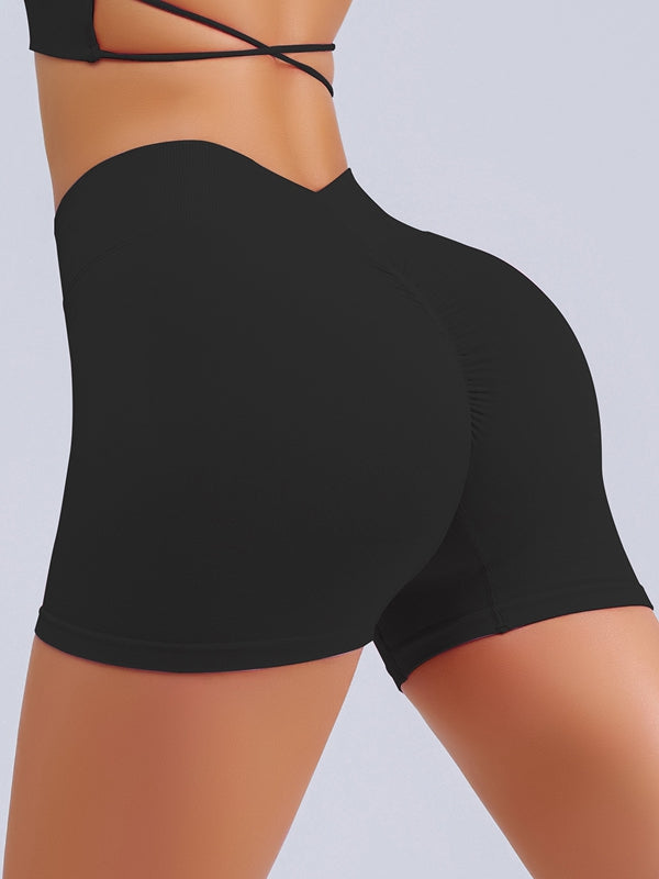 Deep V Back Scrunch Bum Seamless Shorts