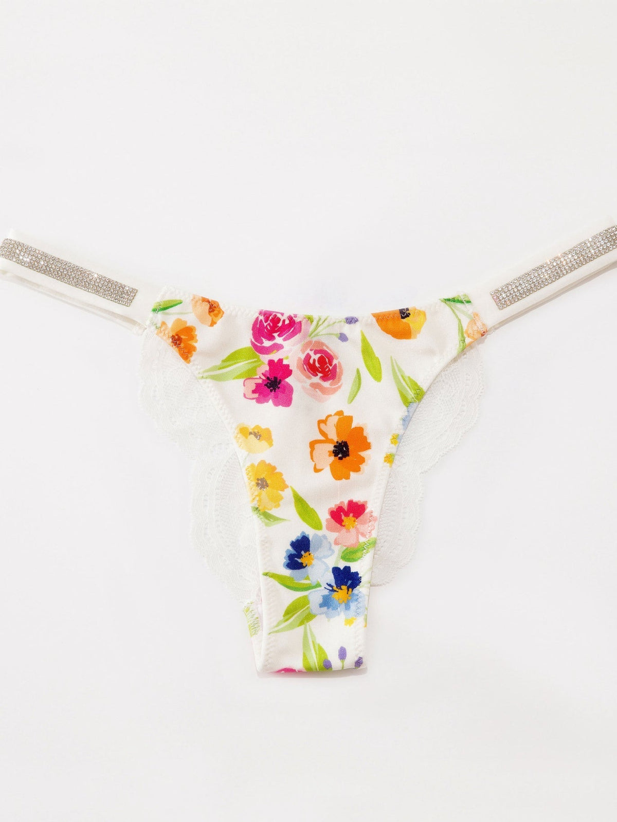 Lace Print Dazling Diamond Panties