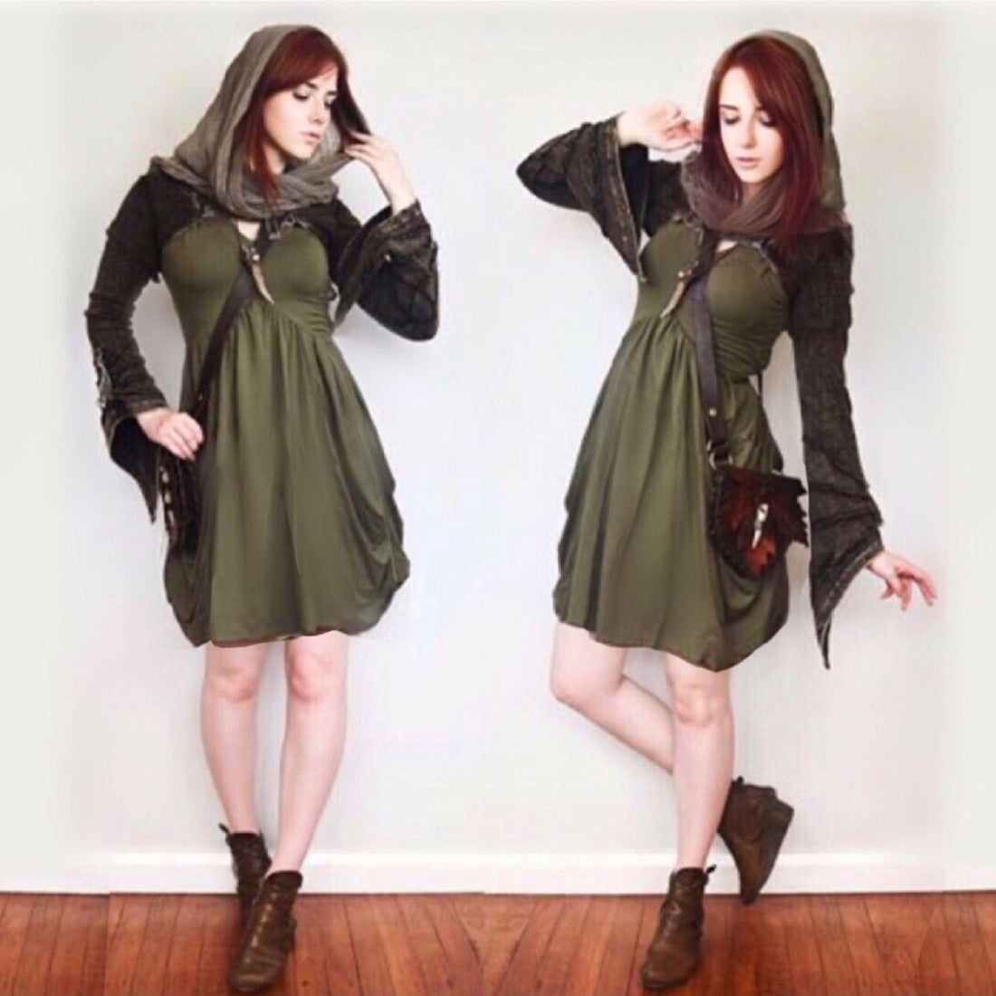 Eva Lycra Rayon Stunning 3/4 Sleeve Baby Doll Vintage Short Dress