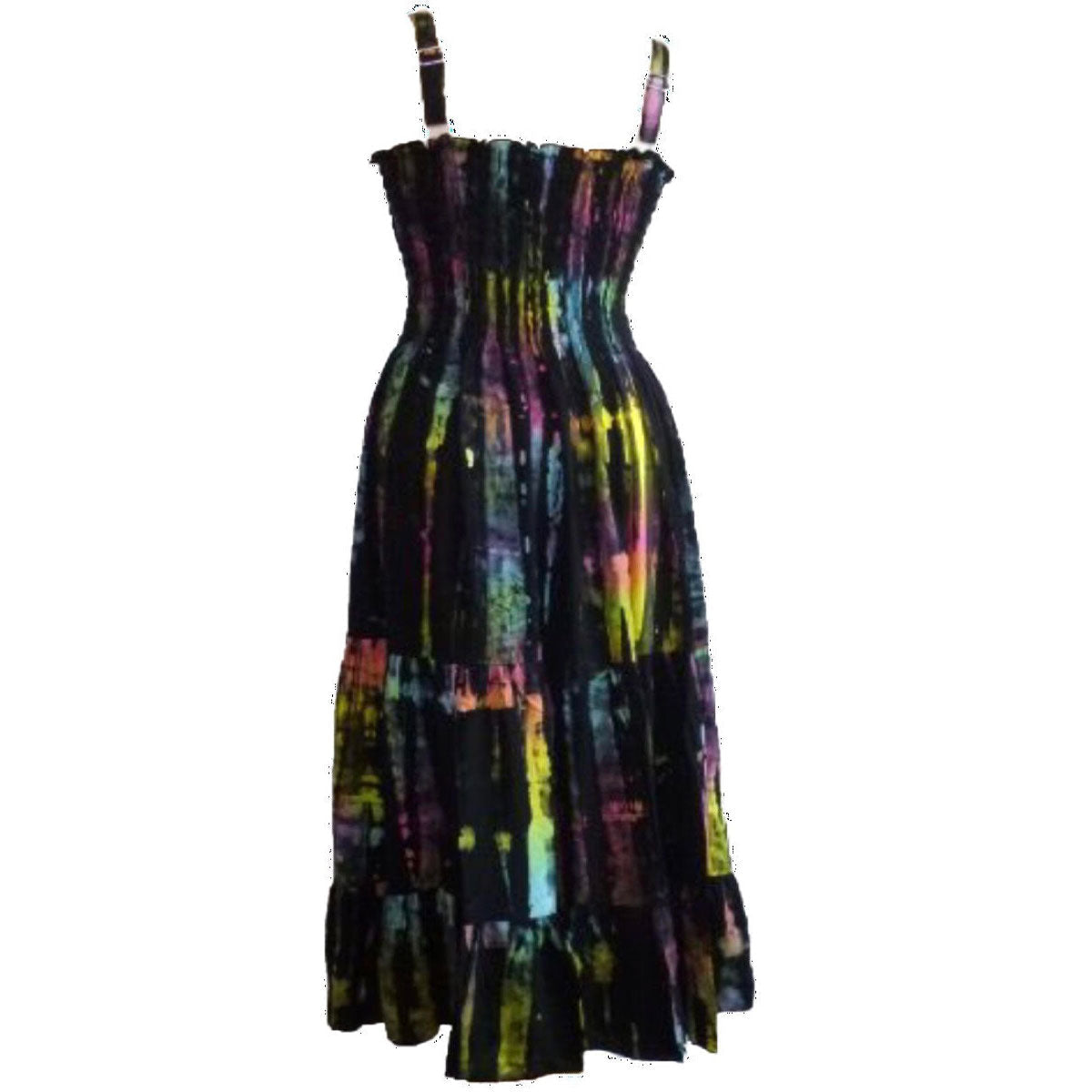 Penelope Batik Tie Dye Smocked Croset Maxi Sundress