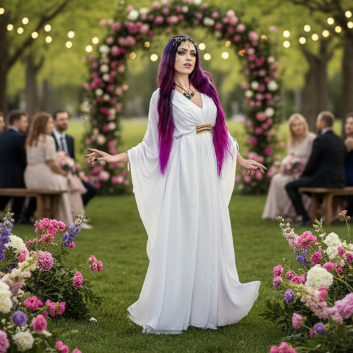 Aliyah Gorgeous Goddess Gown Butterfly Art Dress