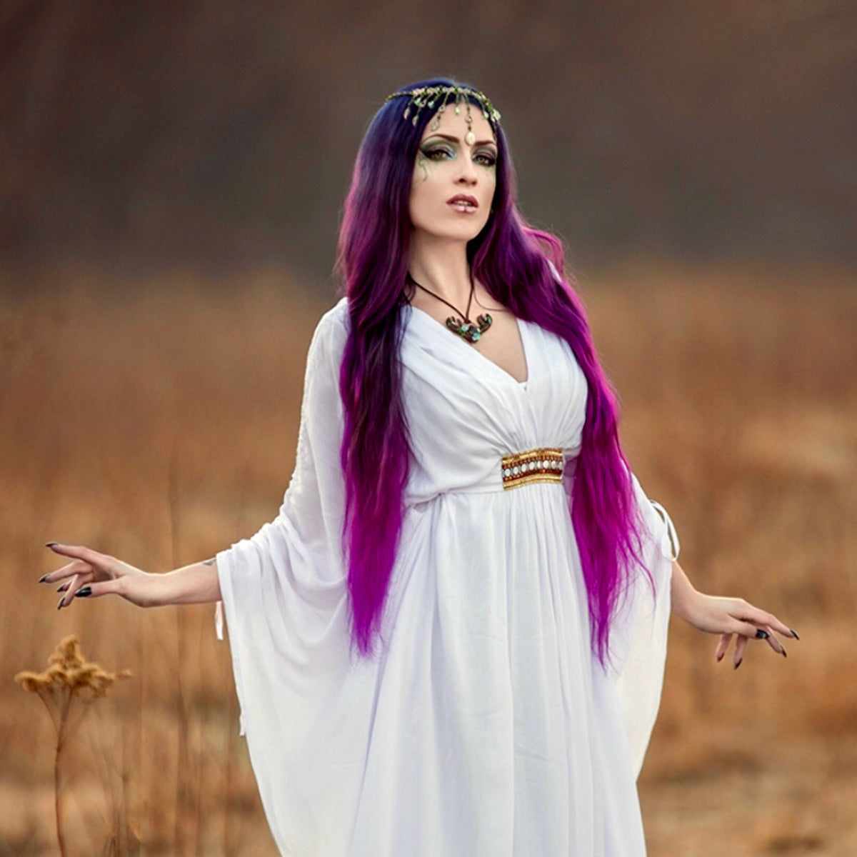 Aliyah Gorgeous Goddess Gown Butterfly Art Dress