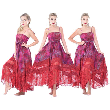 Ryleigh Beautiful Boho Batik Lace Maxi Dress