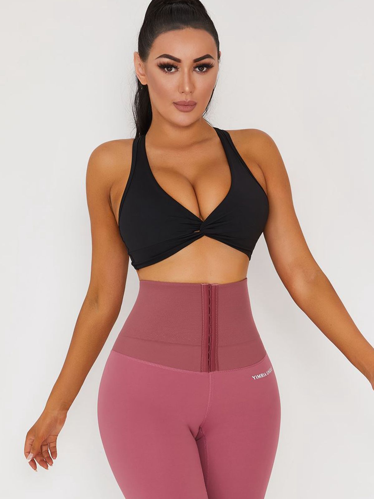 Hollow Beauty Back Racerback Bra V-neck Sports Bras