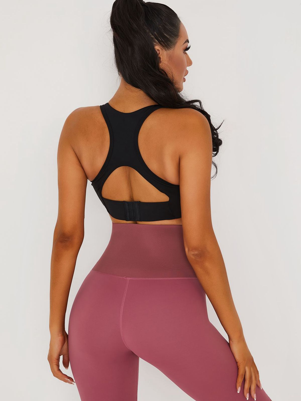 Hollow Beauty Back Racerback Bra V-neck Sports Bras