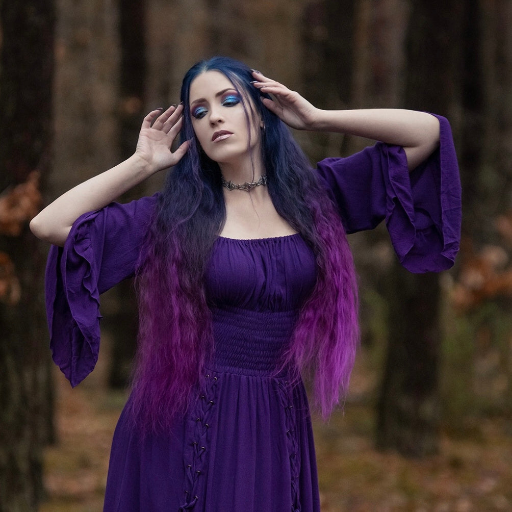 Rylan Smocked Waist Square Neckline Ren Faire Maxi Dress