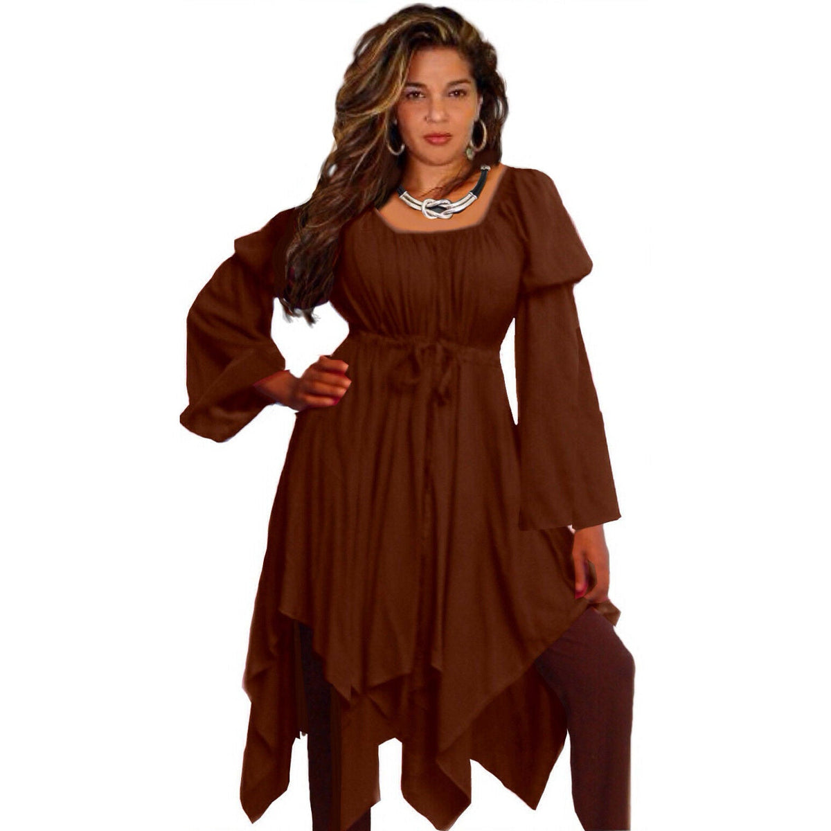 Lilah Asymmetric Hem Bohemian Blouse or Short Dress