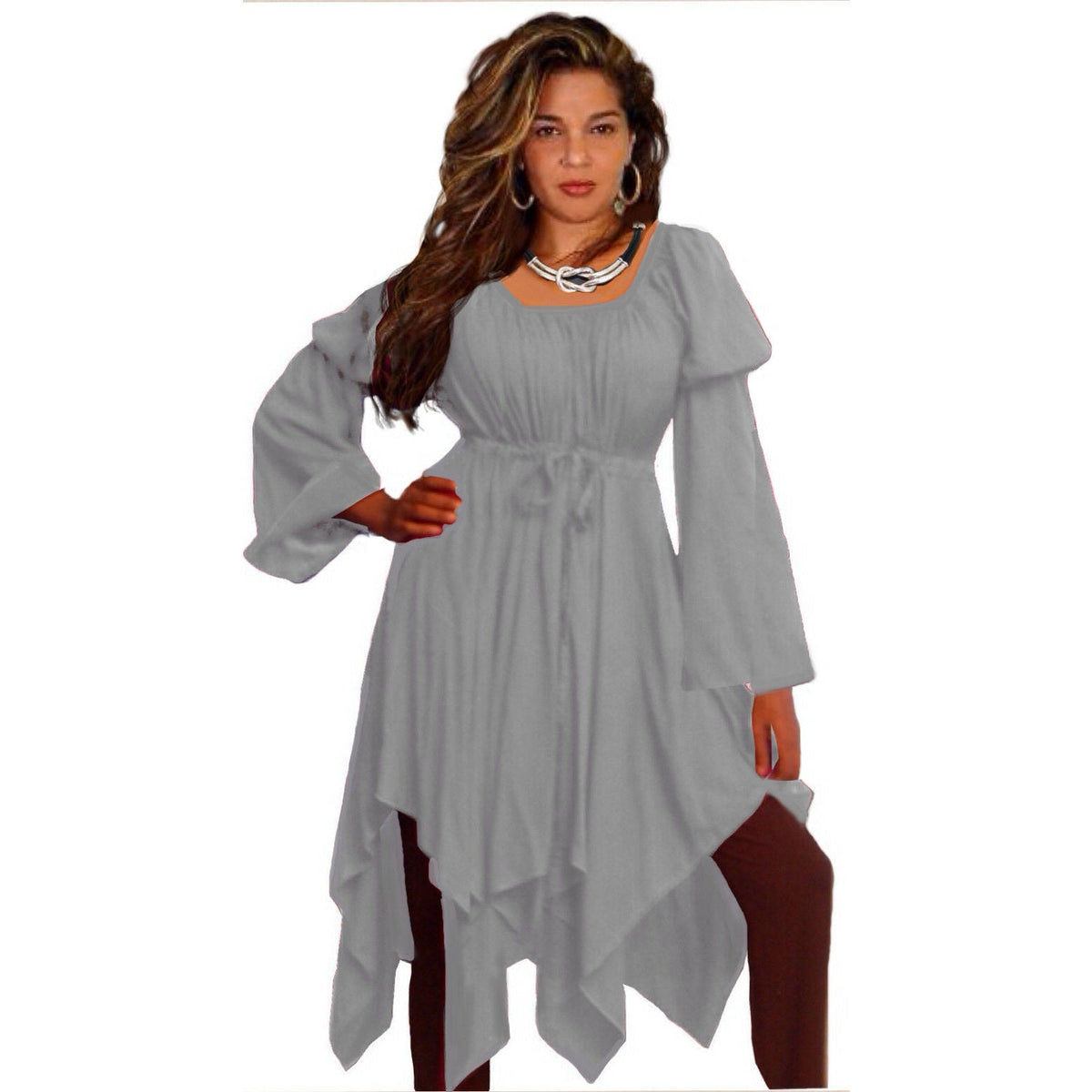 Lilah Asymmetric Hem Bohemian Blouse or Short Dress