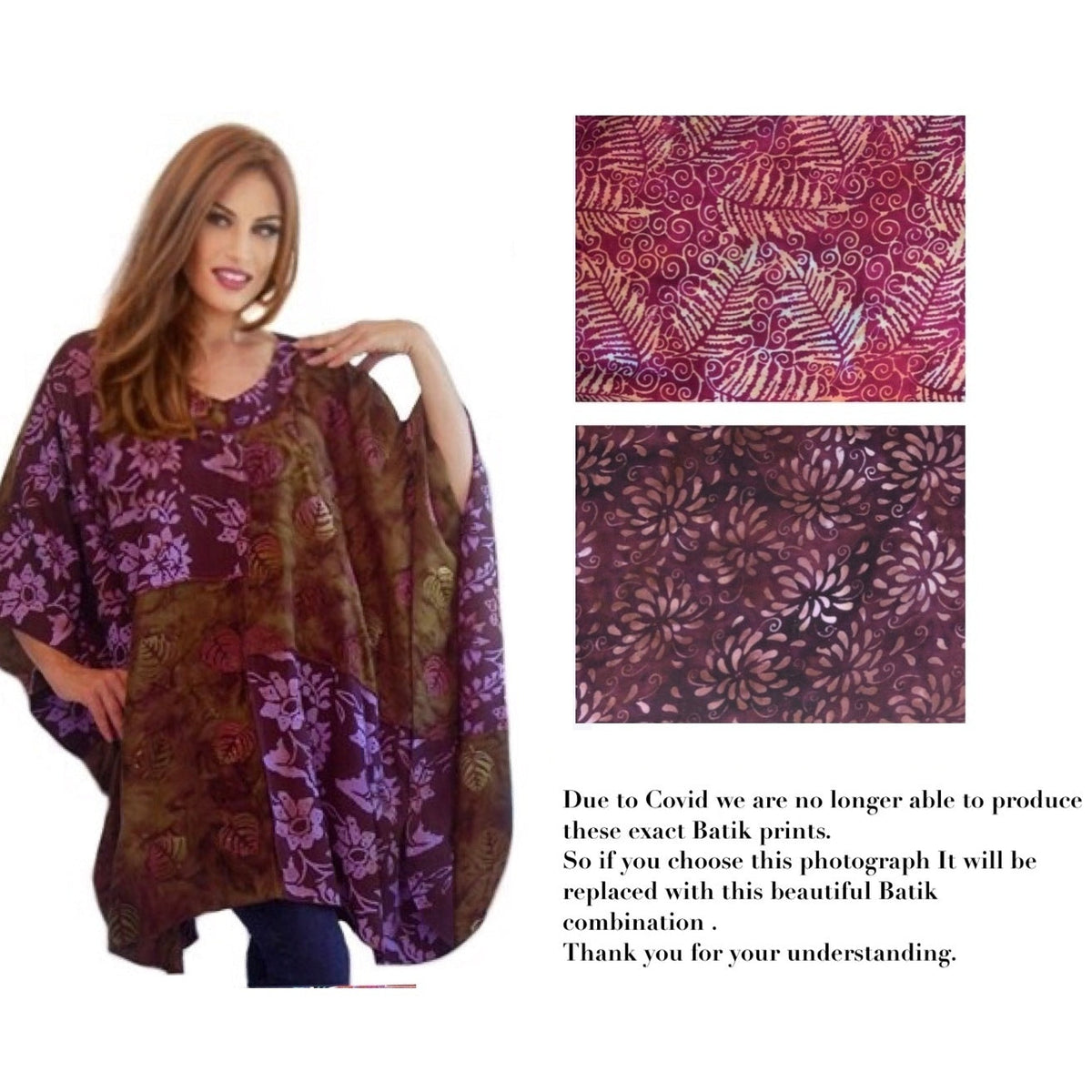 Addilynn V-Neck Bohemian Art Batik Patch Poncho Shirt