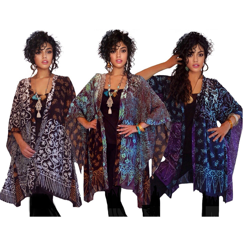 Amelia Batik Patch Gauzy Jacket