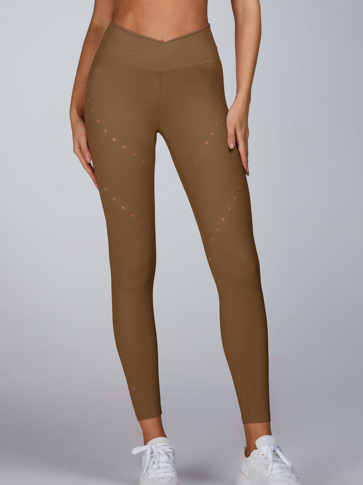 Cutout V Shape Waist Spandex Gym Booty Shorts