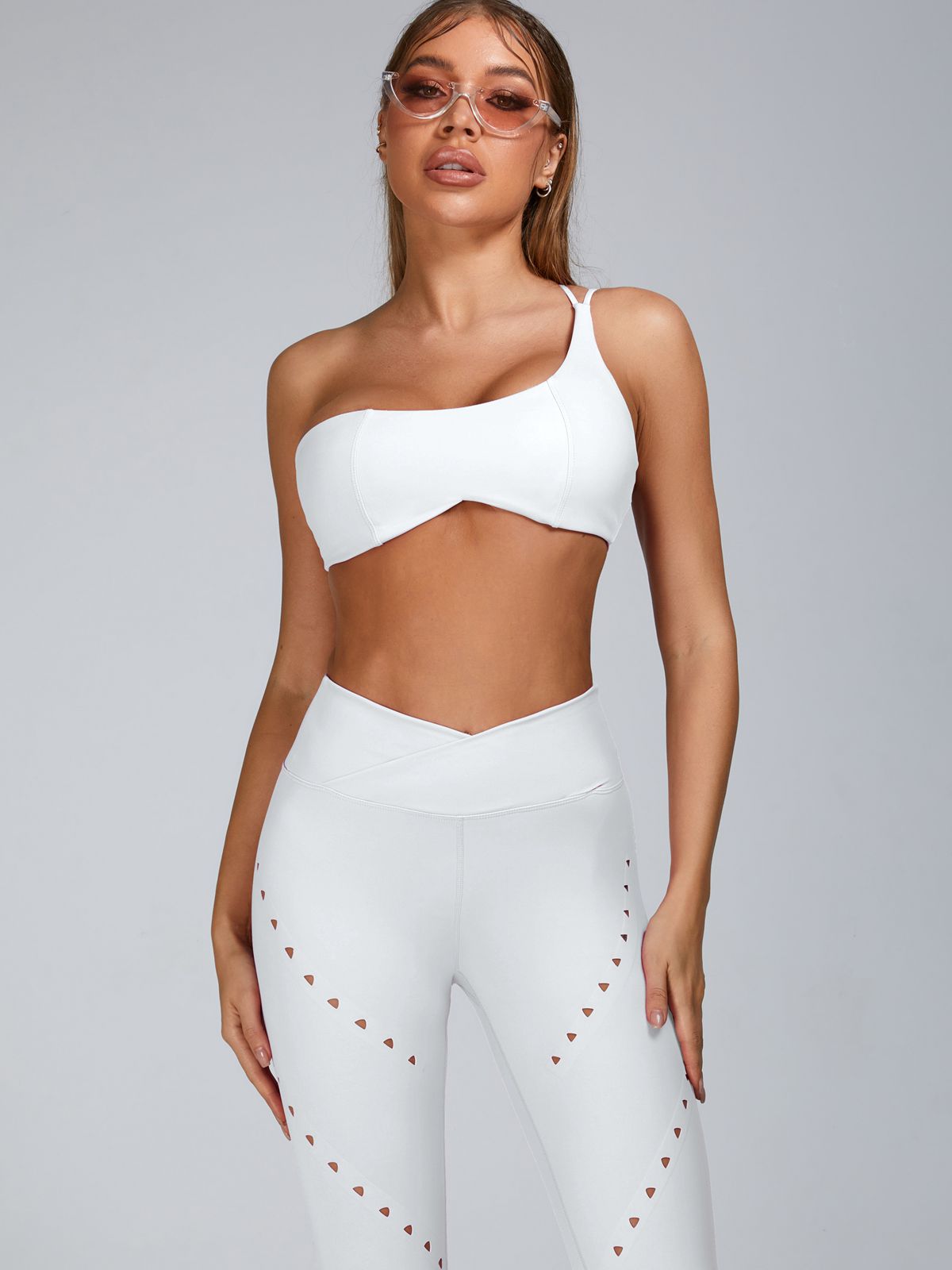 Cutout V Shape Waist Spandex Gym Booty Shorts