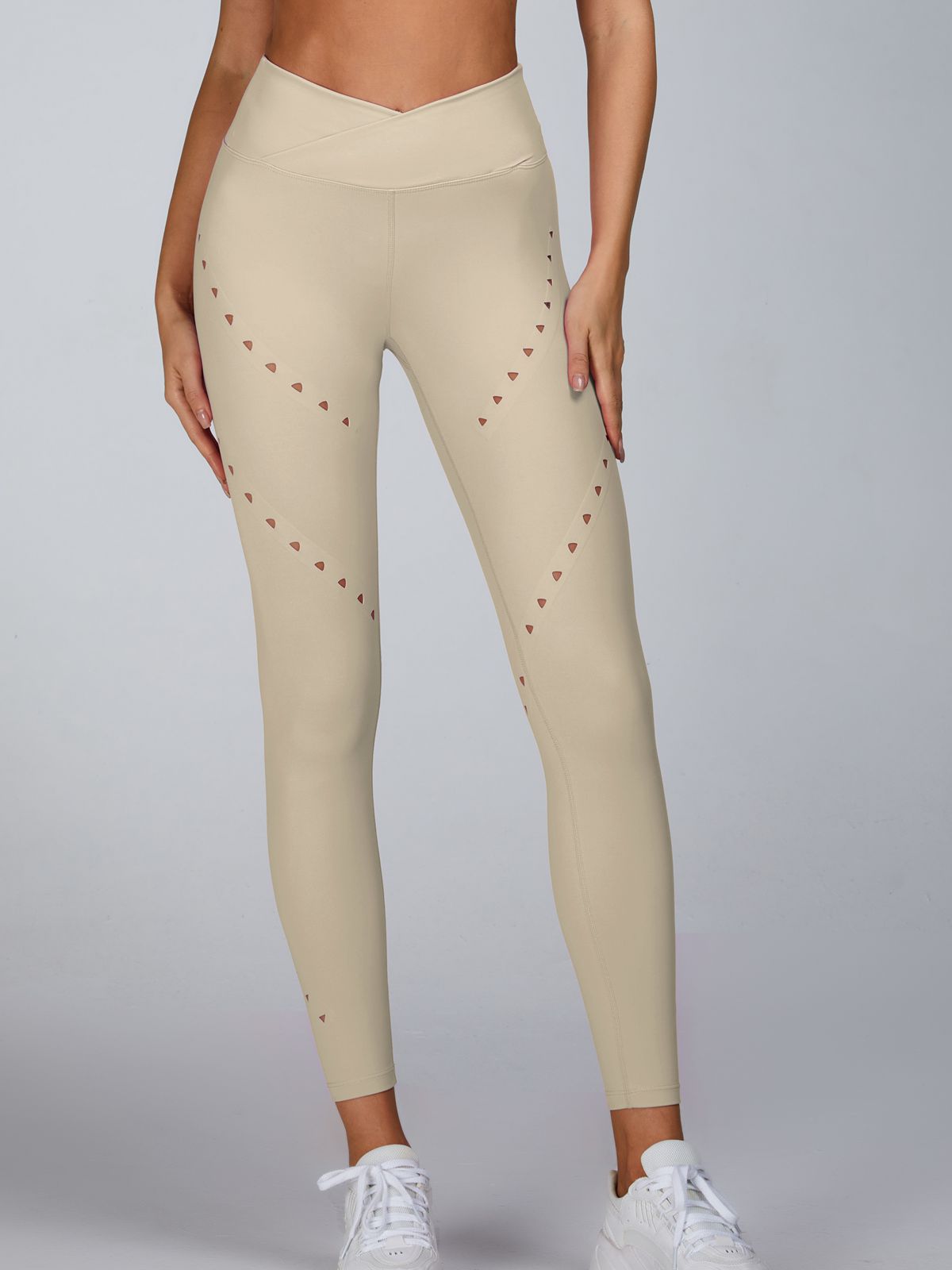 Cutout V Shape Waist Spandex Gym Booty Shorts