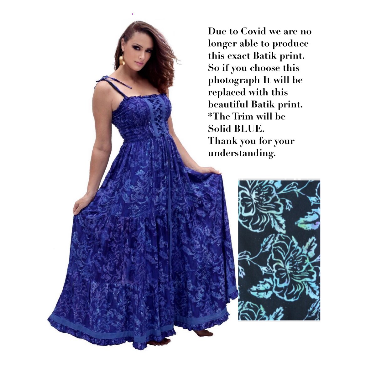 Guinevere Spaghetti Straps Smocked Lacings Ruffle Maxi Dress