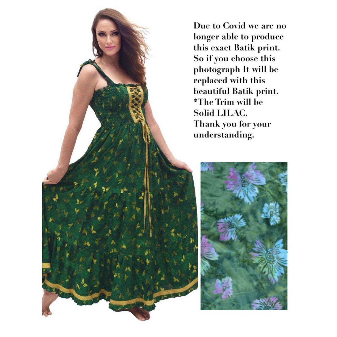 Guinevere Spaghetti Straps Smocked Lacings Ruffle Maxi Dress