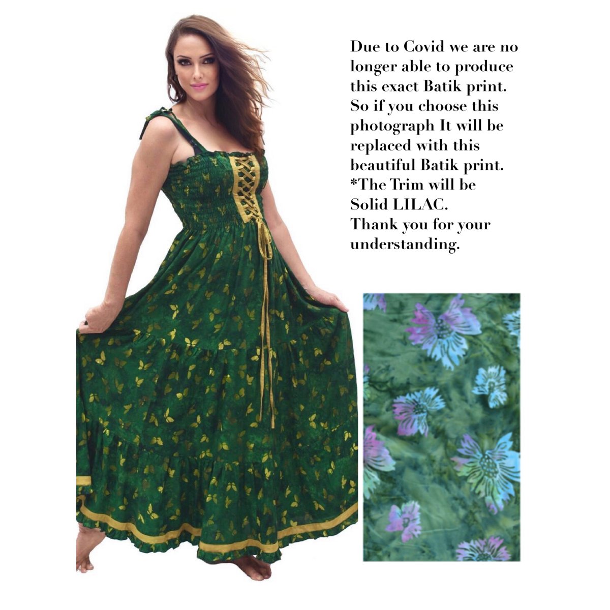 Guinevere Spaghetti Straps Smocked Lacings Ruffle Maxi Dress