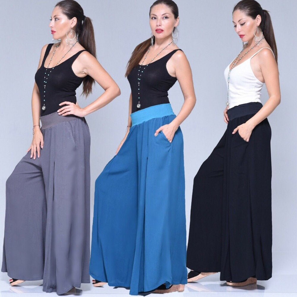 Julianna Lycra Waist Bohemian Palazzo Pants