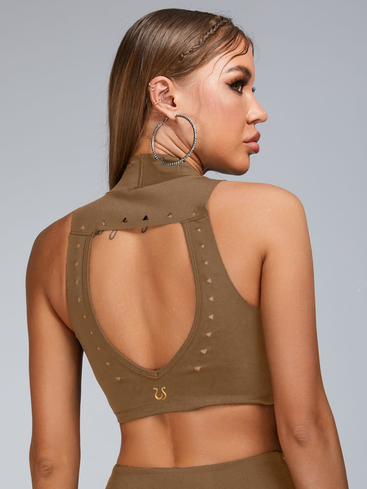 Cutout V Shape Waist Skirt