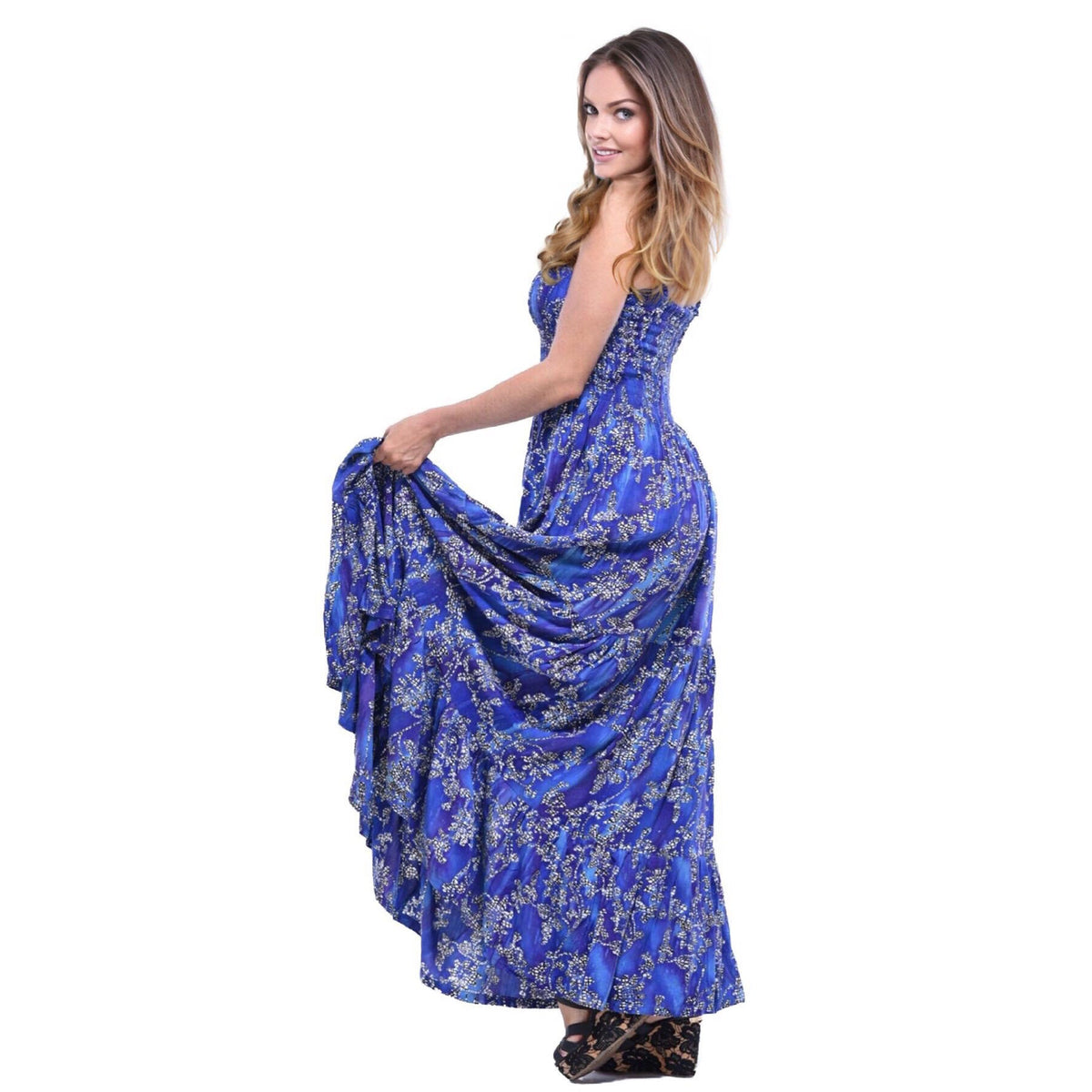 Penelope Batik Tie Dye Smocked Croset Maxi Sundress