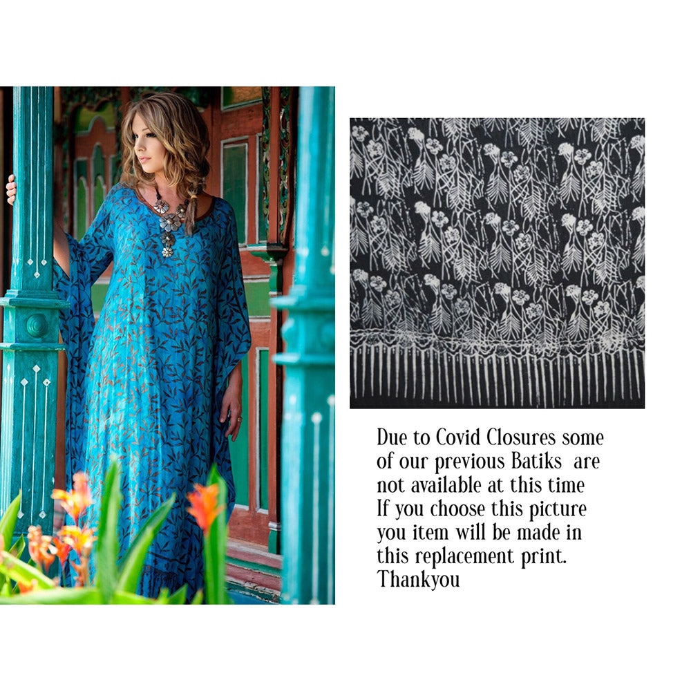 Vanessa Maxi Boho Dress Caftan ¨C Gauzy Batik Figure Flattering