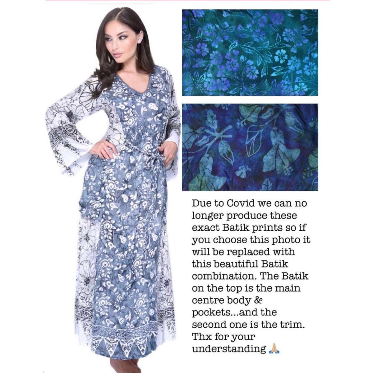 Arianna Batik Art To Wear Boho Maxi Dress