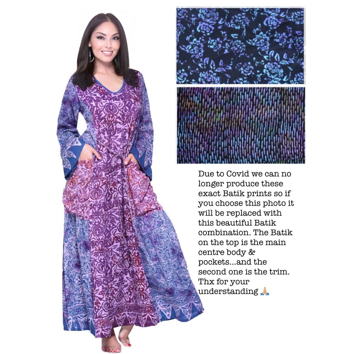 Arianna Batik Art To Wear Boho Maxi Dress