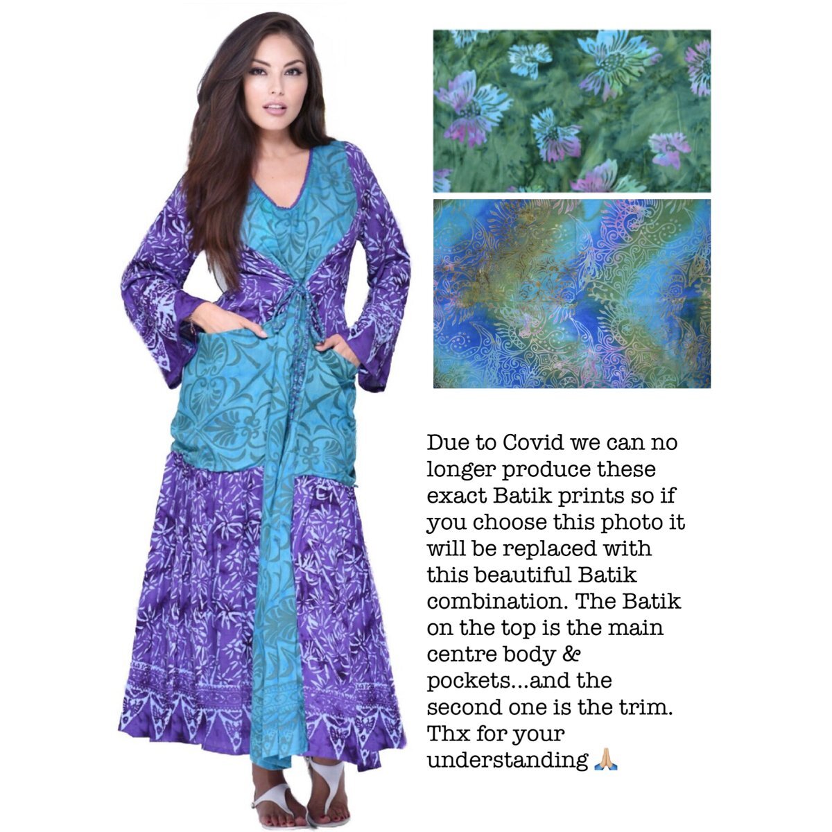 Arianna Batik Art To Wear Boho Maxi Dress