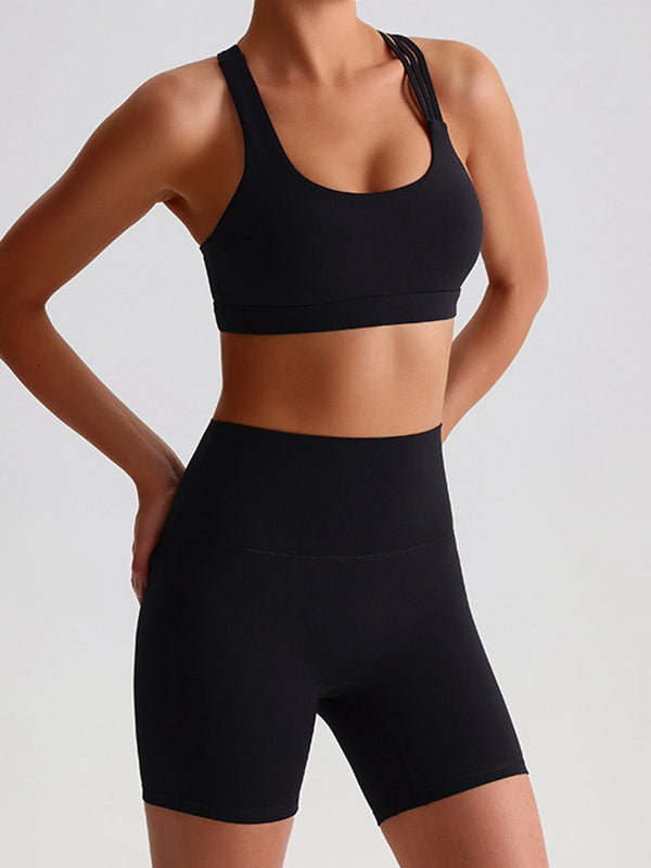 Cross Back Hip-lift Short Tracksuit