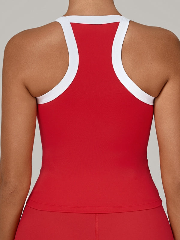 Contrast Color Stripe Tank