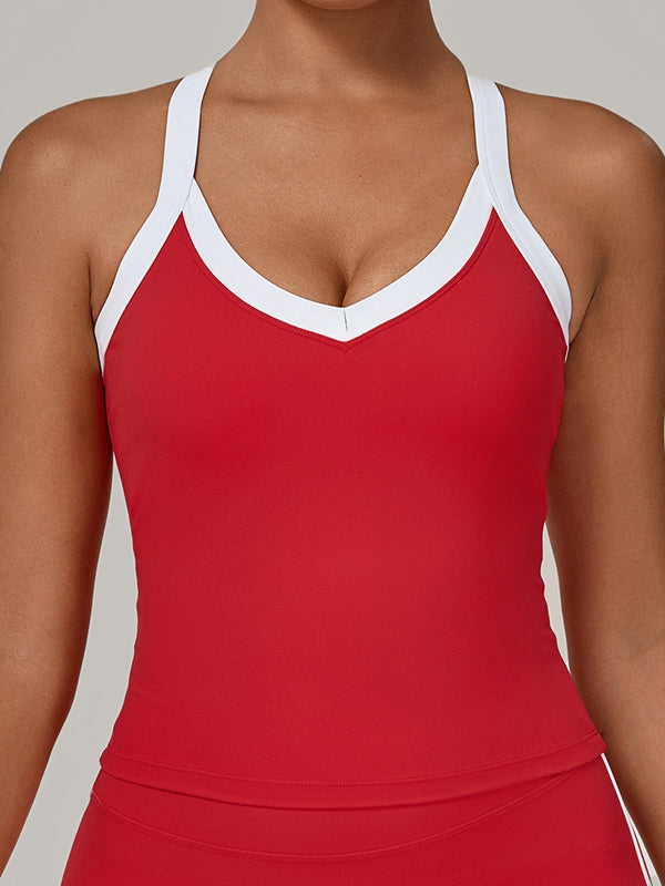 Contrast Color Stripe Tank
