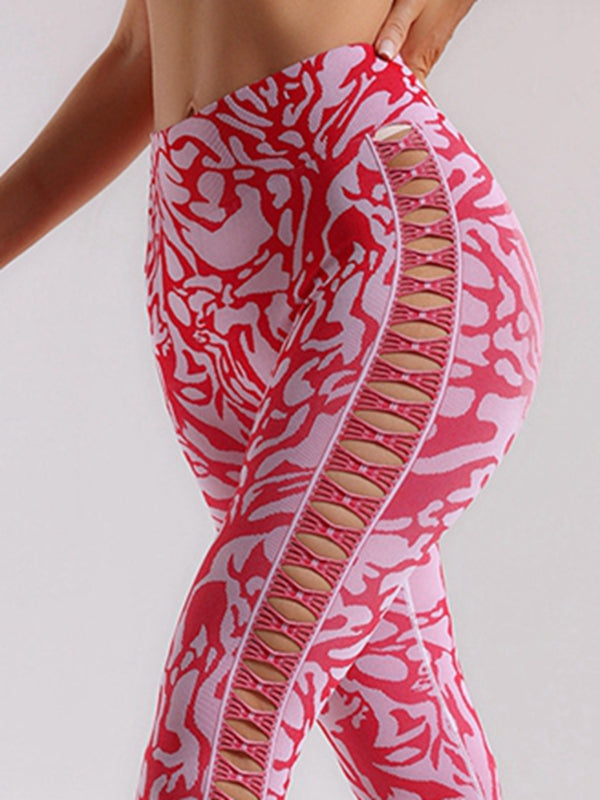 Camouflage Hollow Out Hot Booty Leggings