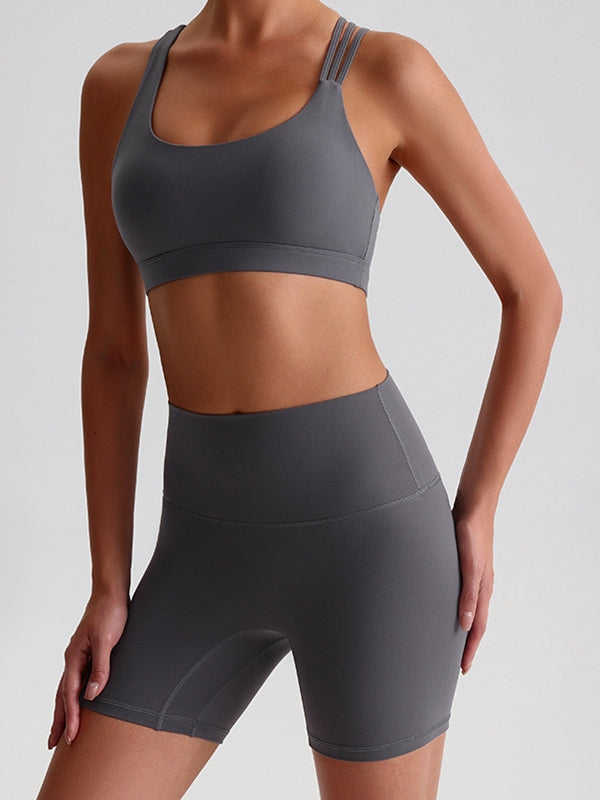 Cross Back Hip-lift Short Tracksuit