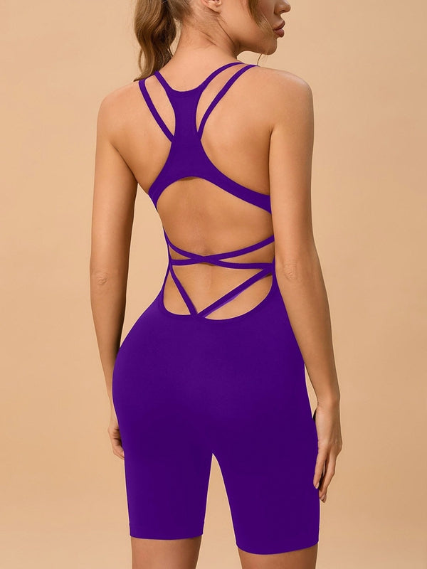 Cross Back Short Romper