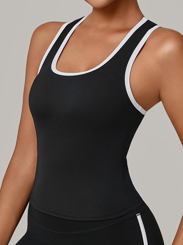 Contrast Color Stripe Tank
