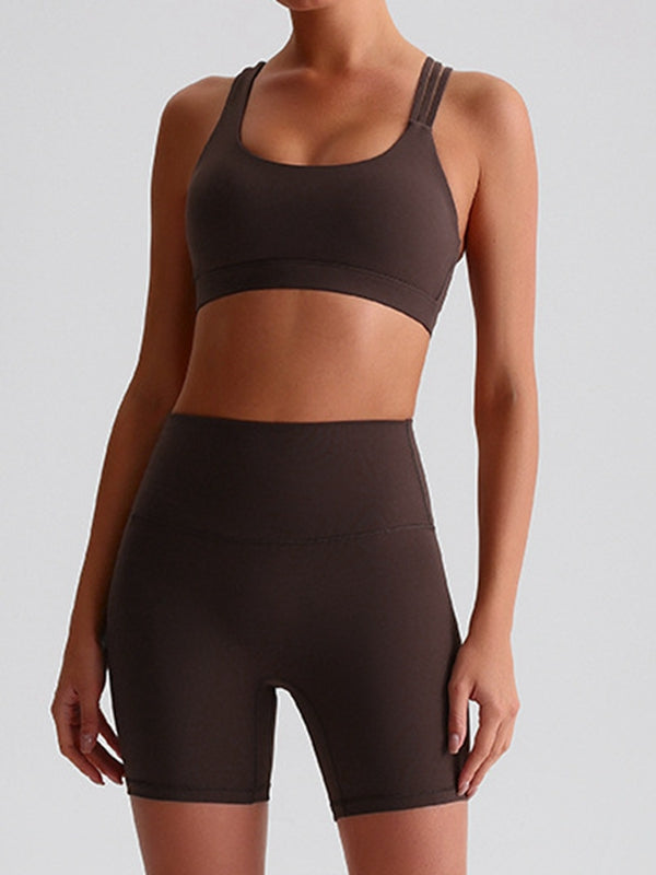 Cross Back Hip-lift Short Tracksuit